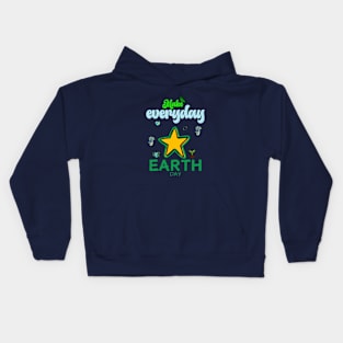 make everyday earth day 2024 gift april 22 Cute Teacher  Lover Rainbow Kids Hoodie